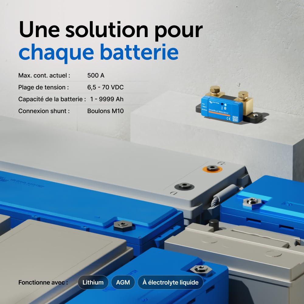 Victron Energy SmartShunt IP65 500 Amp Moniteur de Batterie (Bluetooth)
