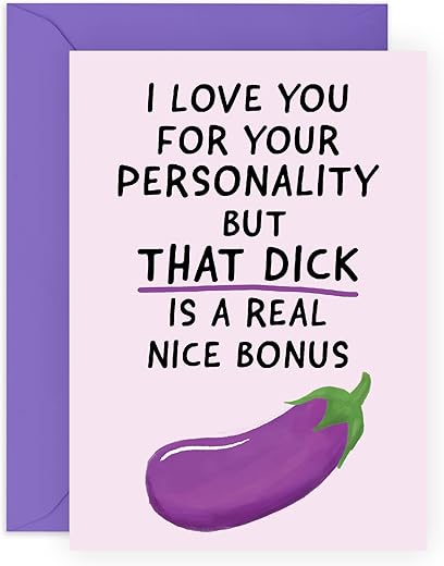 Anniversary Card For Husband - Funny Boyfriend Birthday Card For Him - Inappropriate Humor - Gifts For Men - For Partner Fiance Couple - Valentines Day - Comes With Fun Stickers - By Central 23