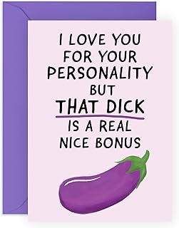 Central 23 Anniversary Card For Husband - Funny Boyfriend Birthday Card For Him - Inappropriate Humour - Gifts For Men - For Partner Fiance Couple - Comes With Fun Stickers