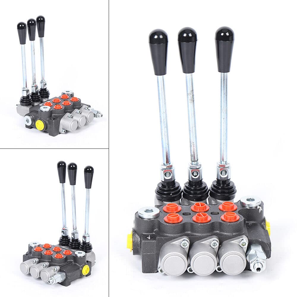 Válvula hidráulica de 3 bobinas Válvula hidráulica Válvula de palanca manual Válvula direccional hidráulica para cargador de tractor 11 GPM 3600 PSI