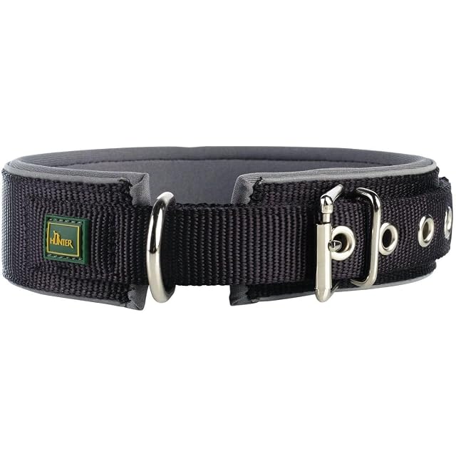Hunter - Collar Neoprene Reflect Cuello 44-51 Cm 45 Mm Negro