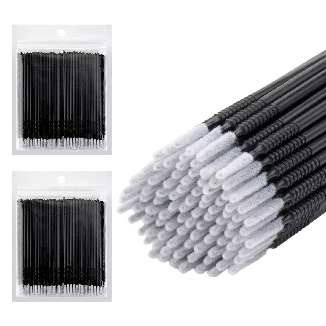 200 piezas pinceles desechables para labios pestañas aplicadores microfibra extensiones maquillaje