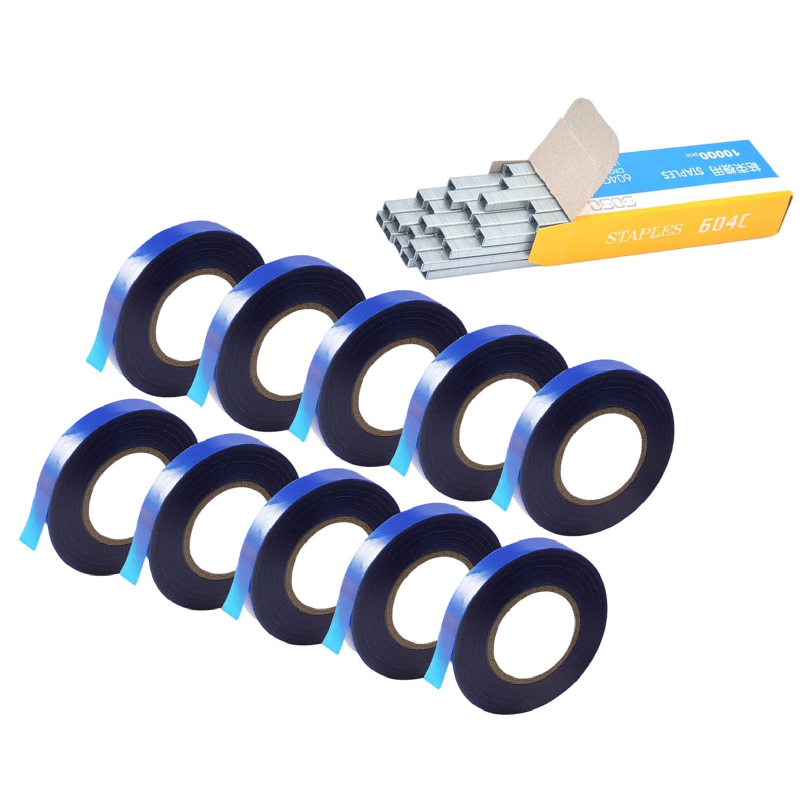 DOUDINGMAO Plant Branch Tie Tape Hand Tying Binding Tools with1Box Staple Pin For Garden Tying Machine Vegetable
