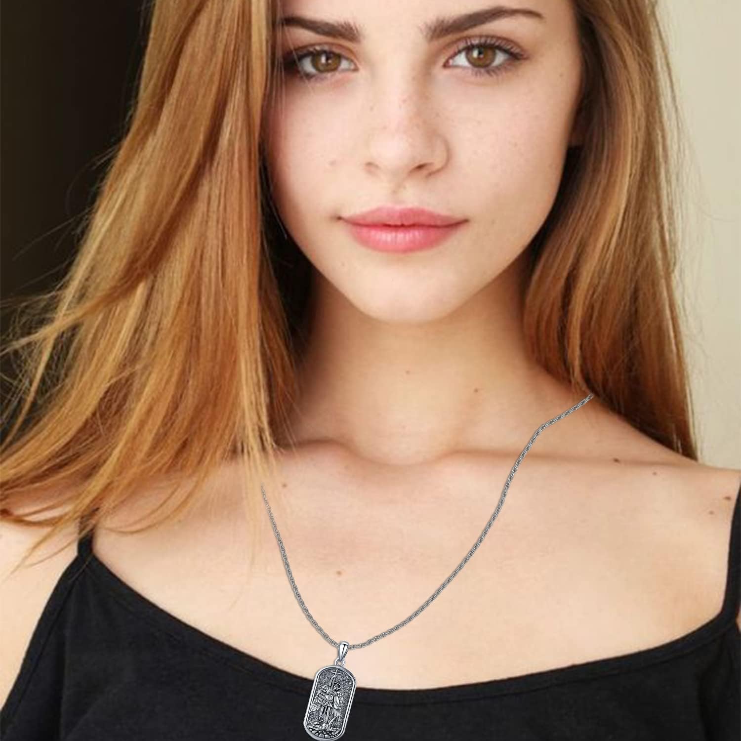 Odinstone 925 Sterling Silver St Michael/St Christopher/St Benedict/Jesus Crucifix/St Uriel/Archangel Raphael Medal Necklace for Men Women Religious Amulets Jewelry Gifts - Image 9