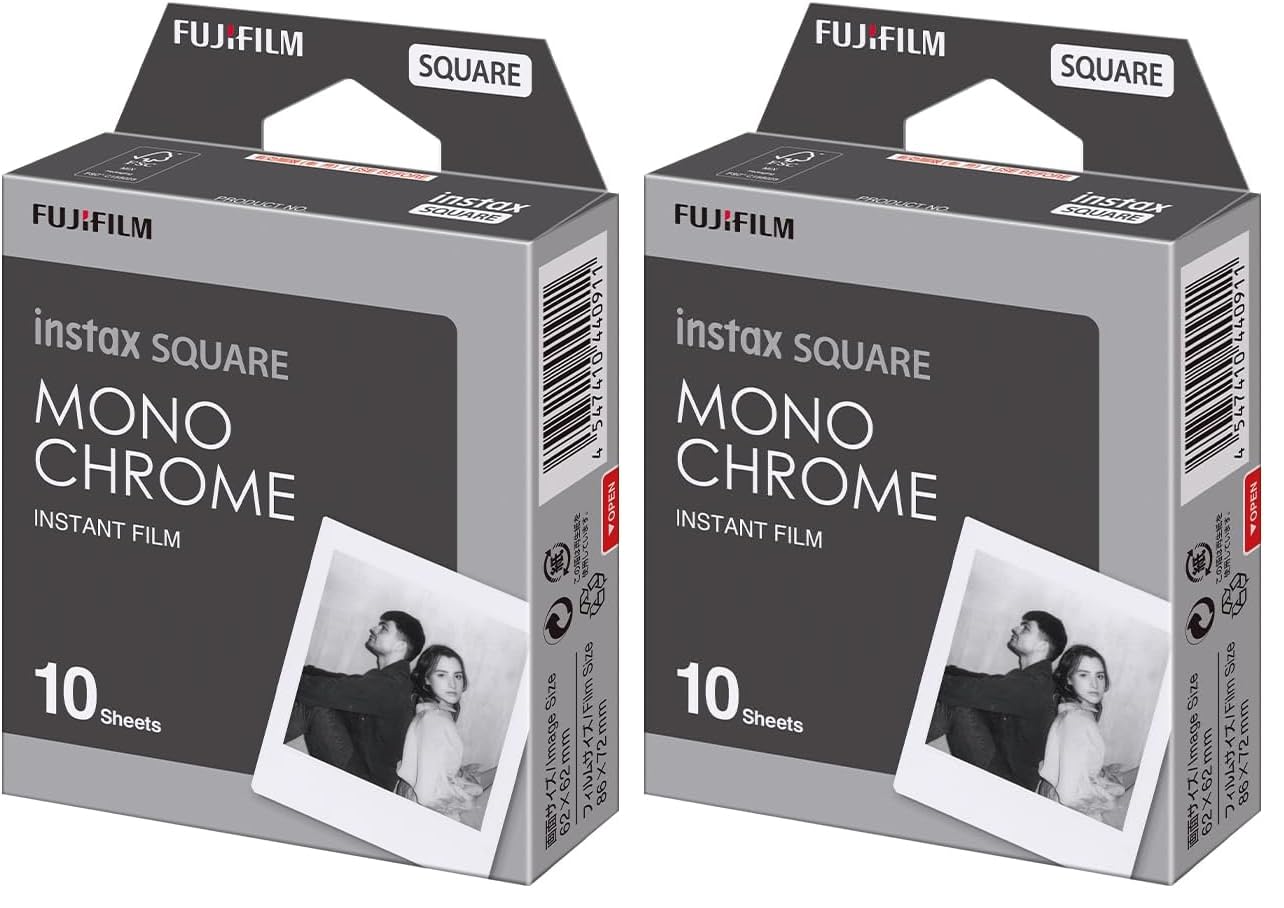 Fujifilm instax Square Film 11パック Amazon.com : Fujifilm Instax Square Monochrome Film - 10