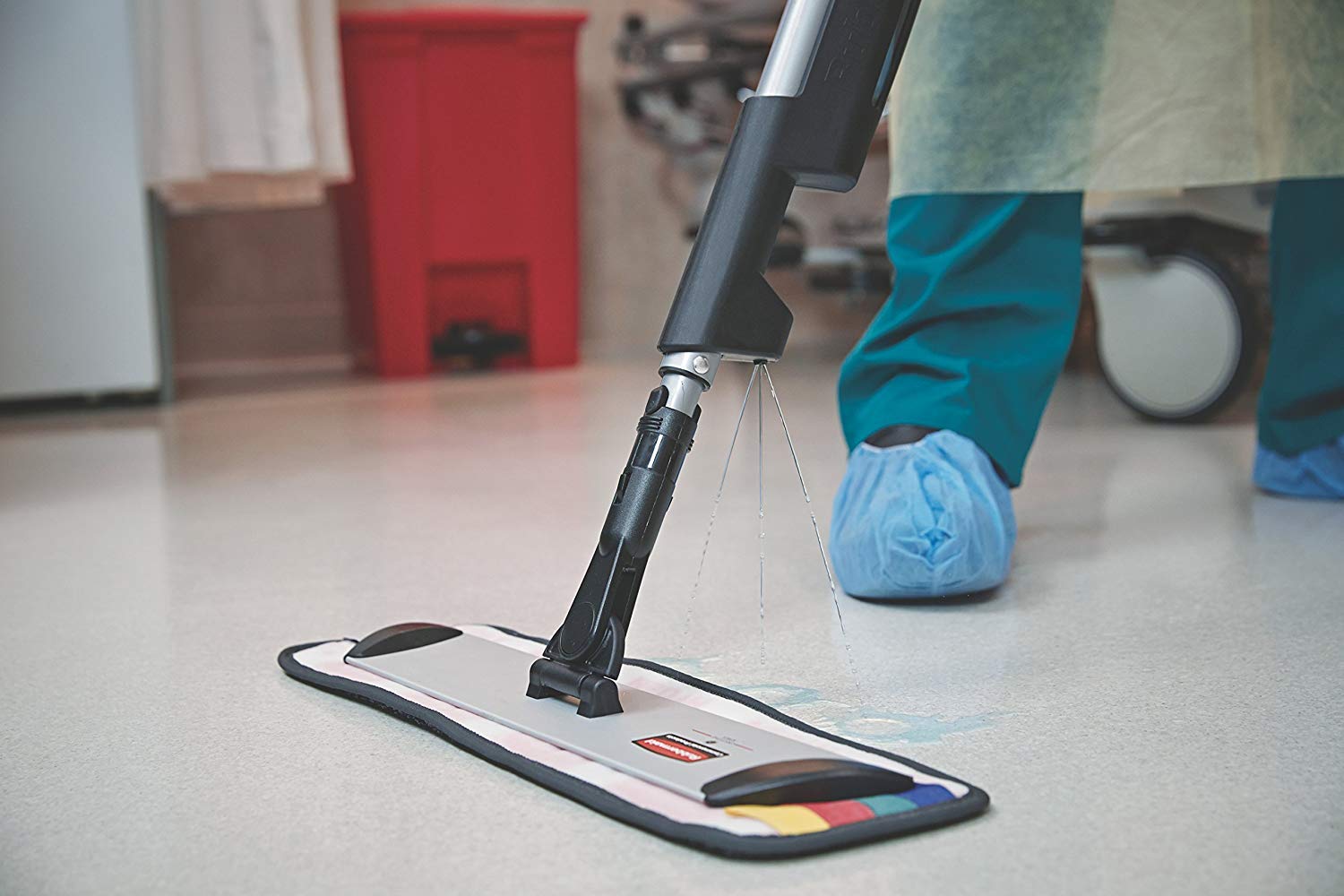 Rubbermaid Commercial 1863895 Executive Series HYGEN multi-usage en microfibre humide pour balai plat, 45,7 cm, unilatéral