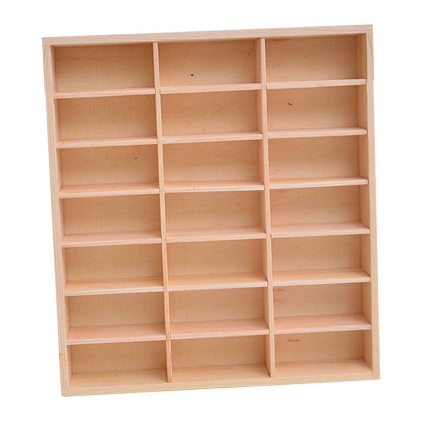 harayaa Soporte de Exhibición de Madera Vitrina Soporte Multiusos Estante Gabinete Organizador de Almacenamiento para Figura de Acción Coleccionables Tienda a, 21 rejilla, tal como se describe