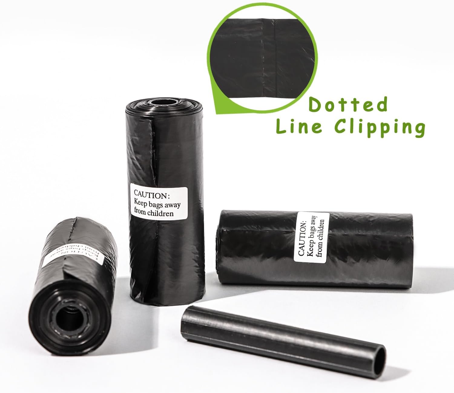 AiTodos 600pcs Dog Poop Bags, Black – Dog Poop Bags – Suitable for Going Home, 31 x 22 cm, Polyethylene Material, Portable (40 Rolls, 15 per Roll) – Poop Bags 3