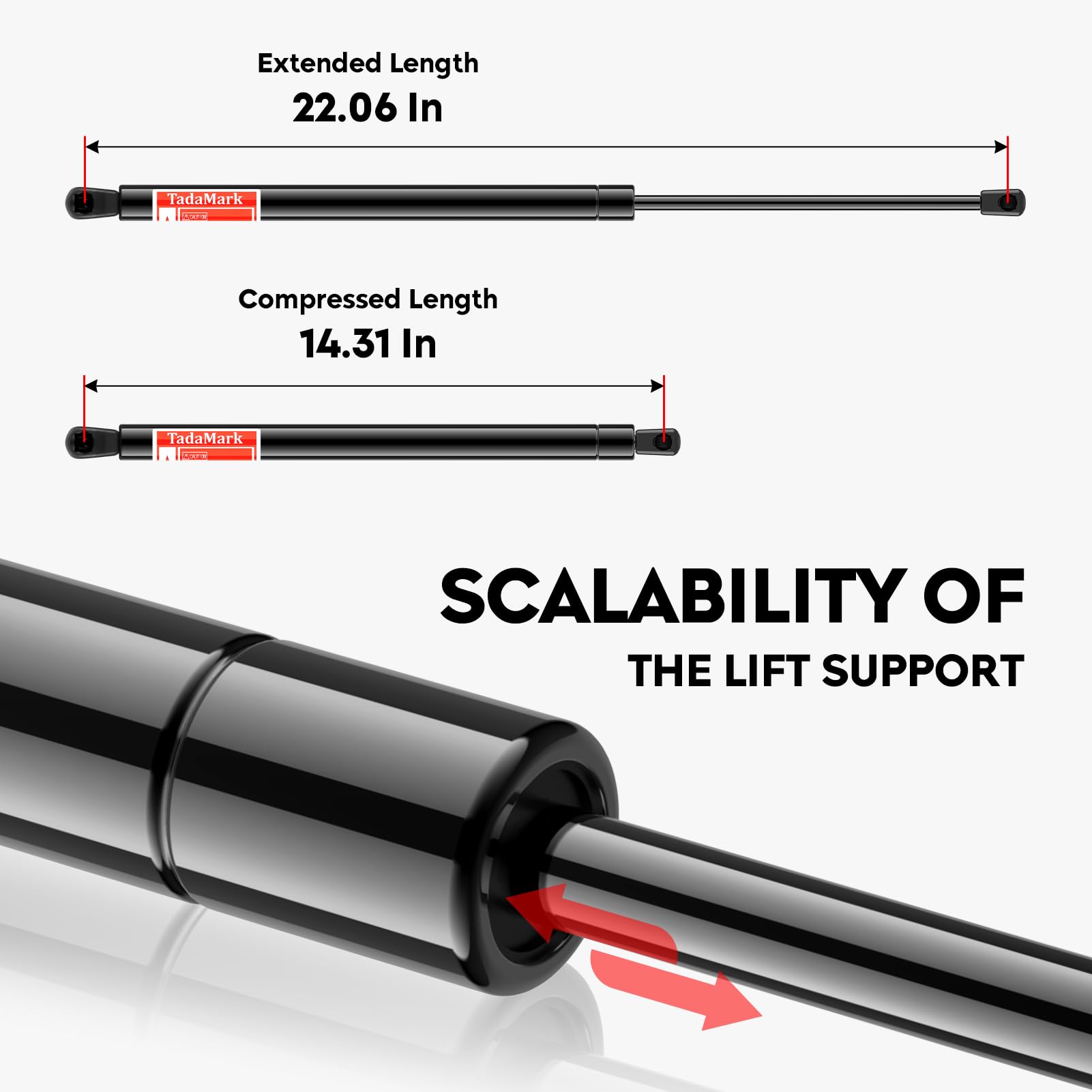 Gas Lift Supports 2-Pack Rear Hatch Struts For Ford Edge 2007-2014 - Trunk  Lift Support Replacement Ford Edge Rear Liftgate Support Shocks Replacement, image size:1601x1601