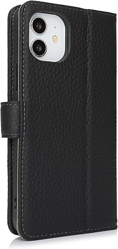 Miniatura 8 de Zouzt Funda para iPhone 11 de 6.1 pulgadas de piel auténtica con 4 ranuras para tarjetas, tarjetero con bloqueo RFID, tapa magnética, función atril,