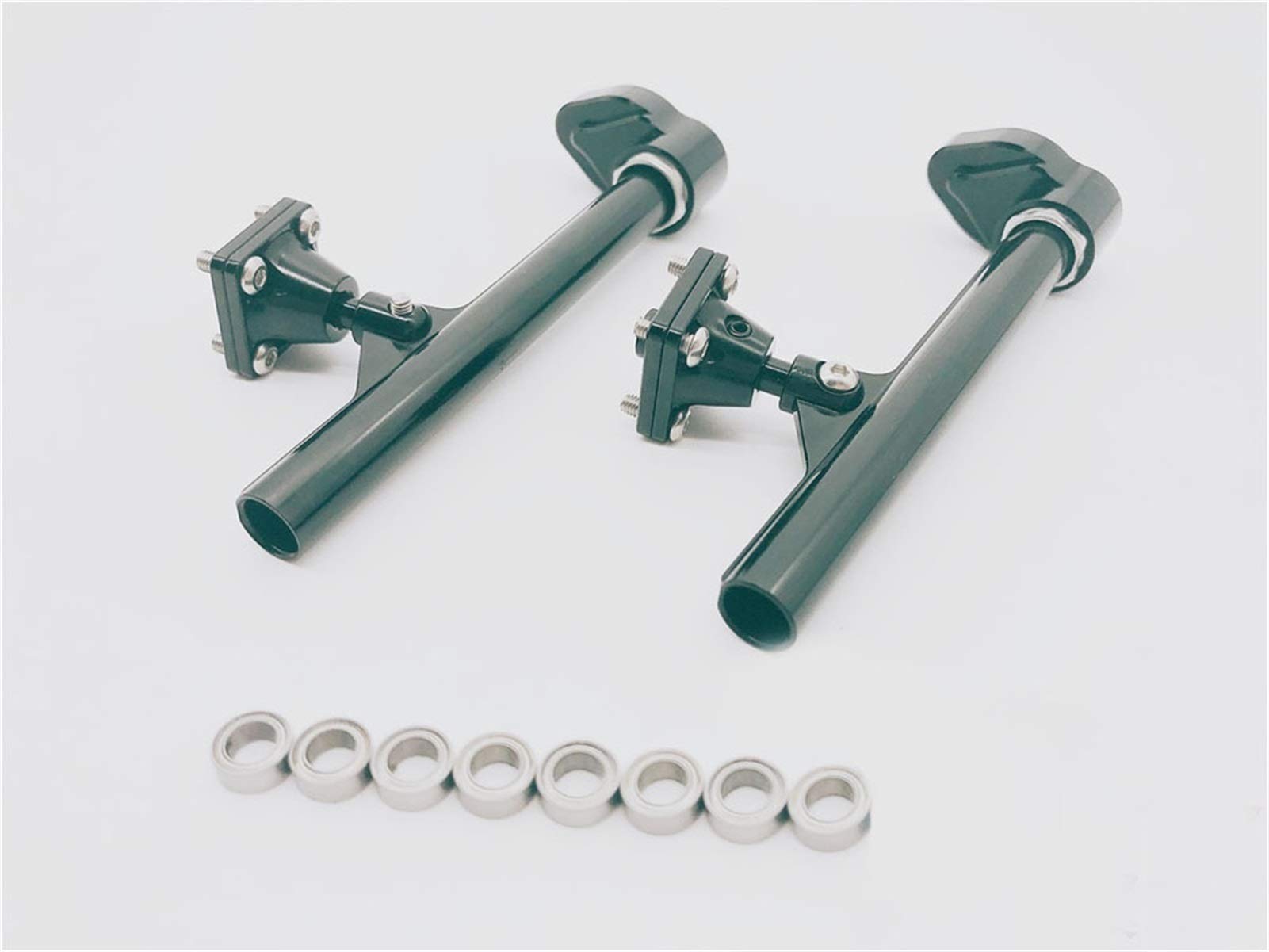 Druckerteile 4,76 mm Flexible Wellenhalterung Motorwellenbefestigung Halterung Lagerbuchse Aufhänger 110 mm Ersatzteile Geeignet für CAT Bootsmodell Ersatzteile (Farbe: 2 Stück Schwarz)