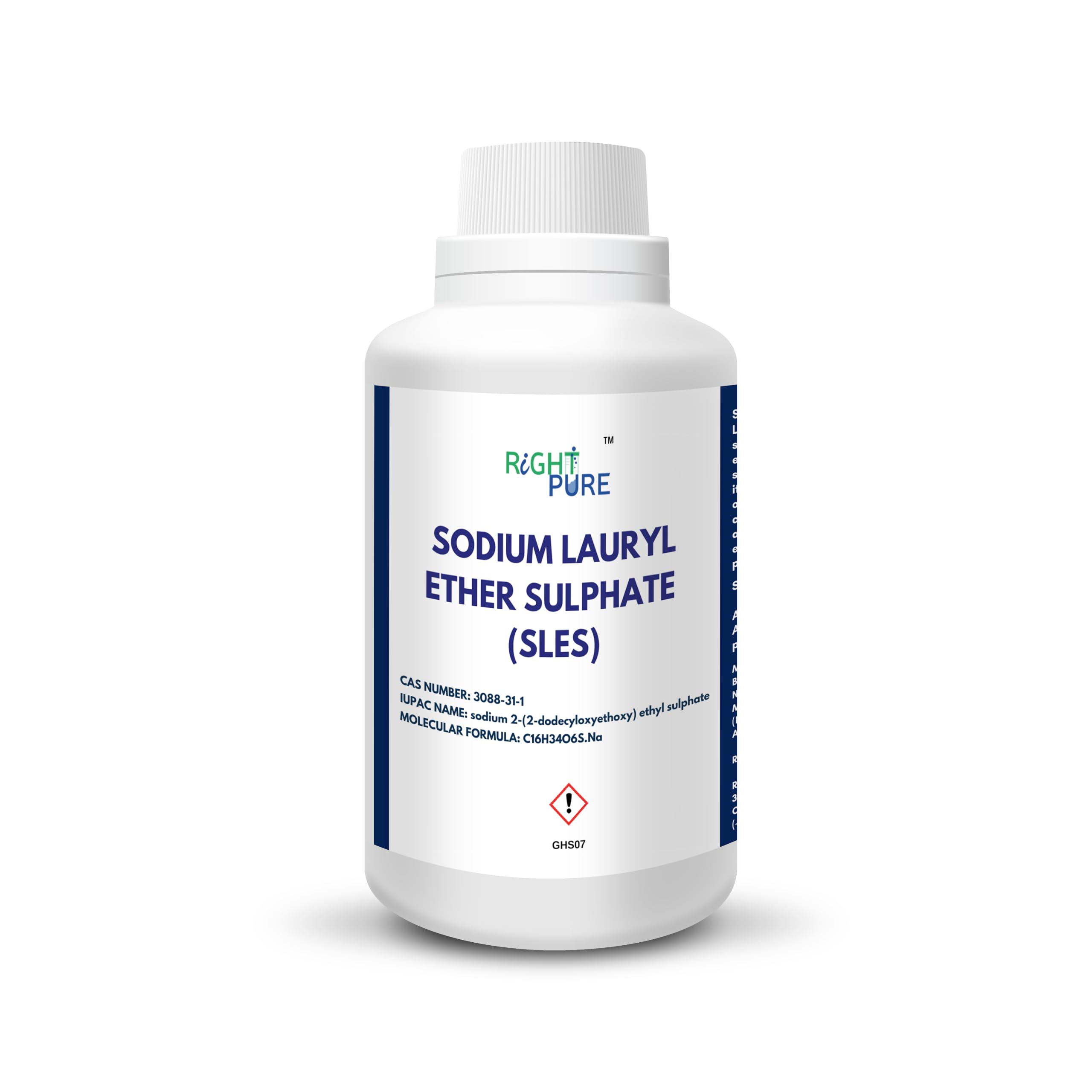 RIGHTPURE® SLES Sodium Lauryl Ether Sulphate | Surfactant, Emulsifier & Foaming Agent for Personal Care, Cosmetics, Cleansers | 1kg