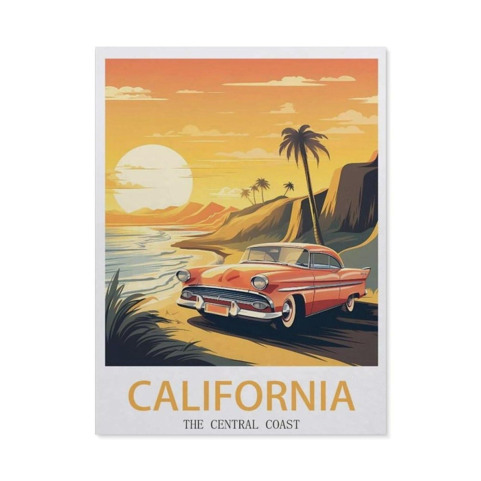 Metal Sign，The Central Coast California，Tin Signs New Year Easter Wall Decoration Bar Pub Family Cafe Signs Men Cave Gifts for Friends Family Fun Signs Nice Sign(15x30cm）6x12 inch-EE92