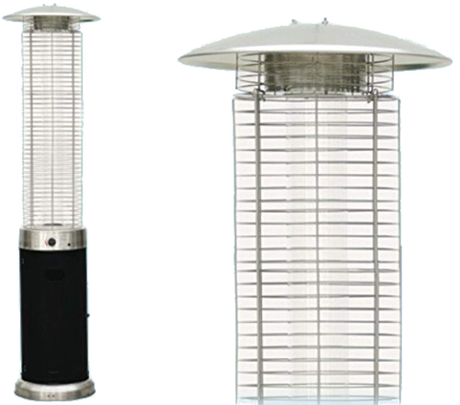 Stufa a piramide Termopatio Fungo gas Niklas Fuoco Vivo 13 Kw mq 25