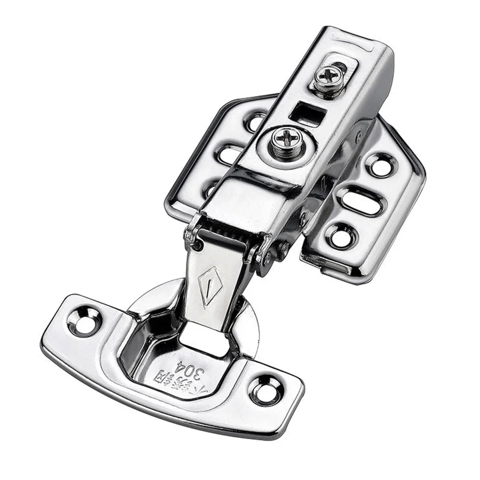 Zawiasy drzwi ze stali nierdzewnej Zawias sprężynowy do drzwi szafy hydraulicznej Stal nierdzewna 304, wiele typów zgięć 1 lub 10 szt(Straight bend (1Pcs))