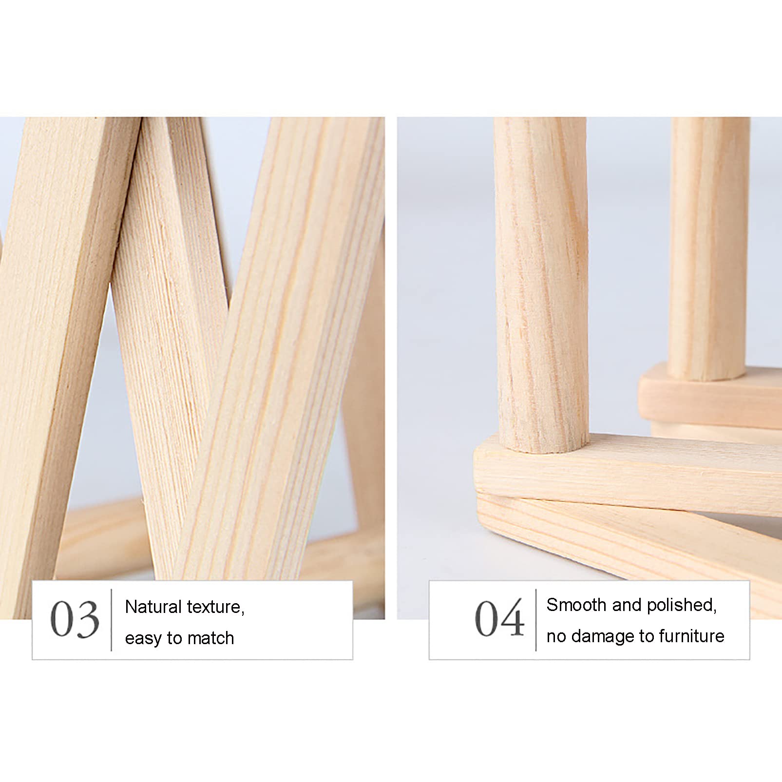 Casier à vin en bois – Support de bouteille de table sur pied pour eau et vin – Idéal pour les plans de travail de cuisine, garde-manger et réfrigérateurs – Solution de rangement compacte