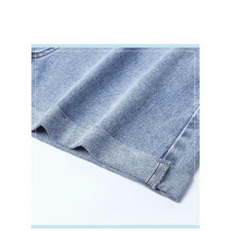 Short en jean taille haute femme ajusté trapèze style coréen décontracté