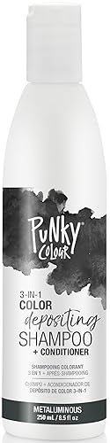 Punky Colour 3 en 1 Limpiador y acondicionador para el cabello con depósito de color, 8.5 onzas líquidas (Metaluminoso)