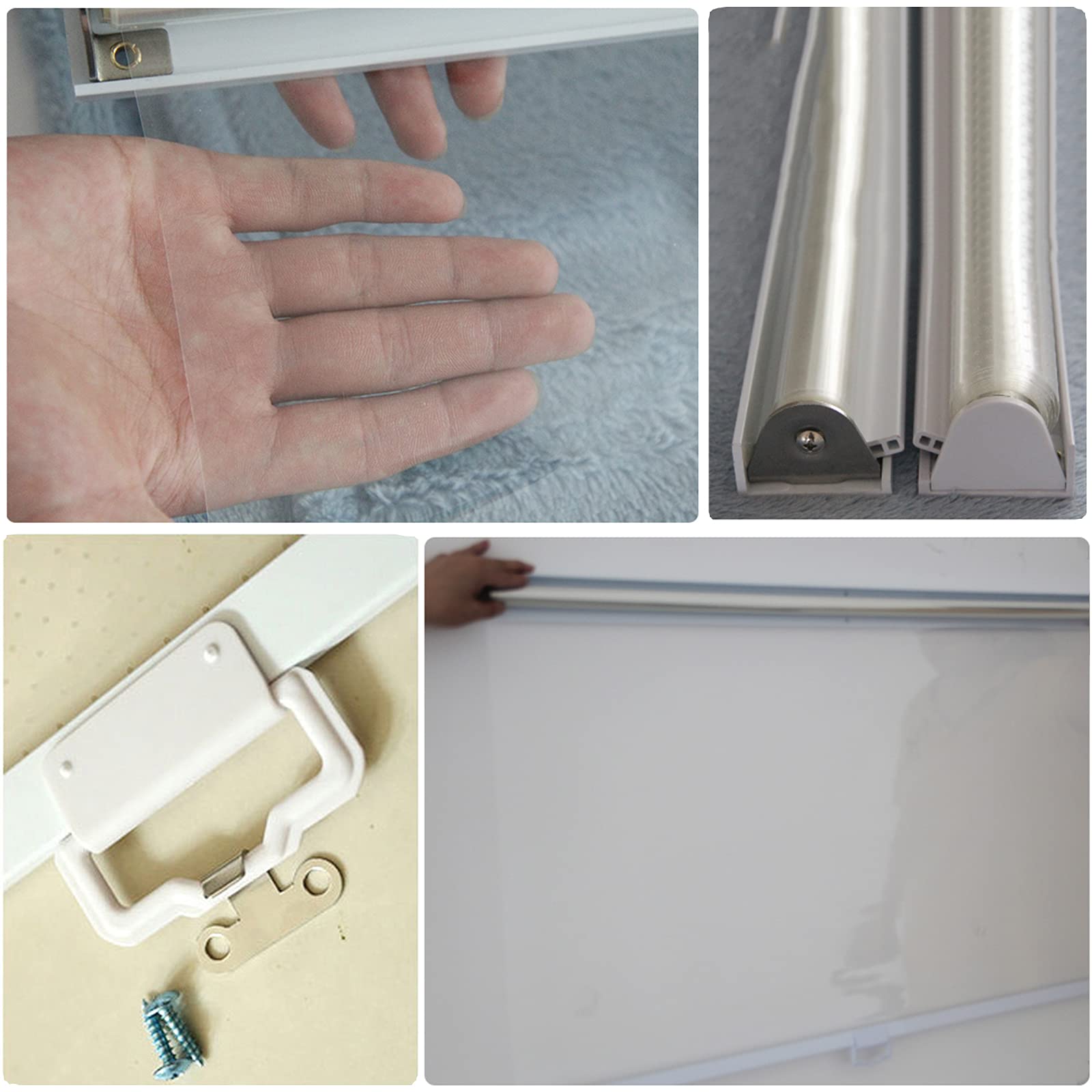 Tenda A Rullo Trasparente PE 110x150cm - Schermo Divisorio Per Frigoriferi, Vetrine - Foto 12