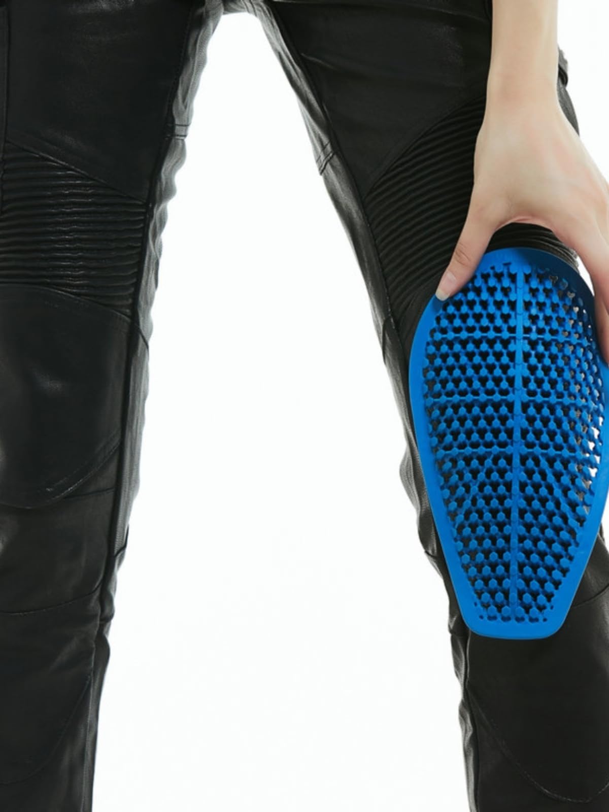Pantaloni Da Motociclista Invernali Unisex Jeans Da Motociclista Impermeabili In Pelle Sintetica Con 4 Protezioni CE for Spostamenti In Scooter(M)