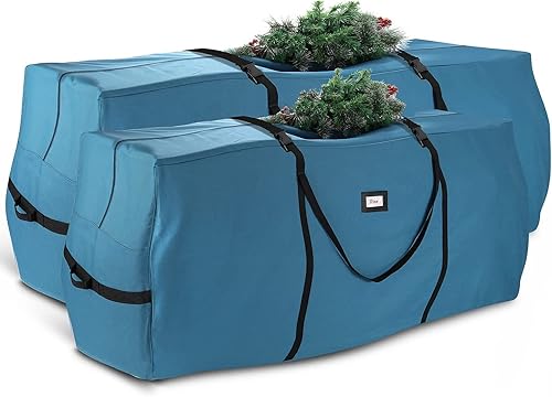 Hearth & Harbor Bolsa de almacenamiento para árbol de Navidad, caja de almacenamiento impermeable para árbol de Navidad, bolsa impermeable para