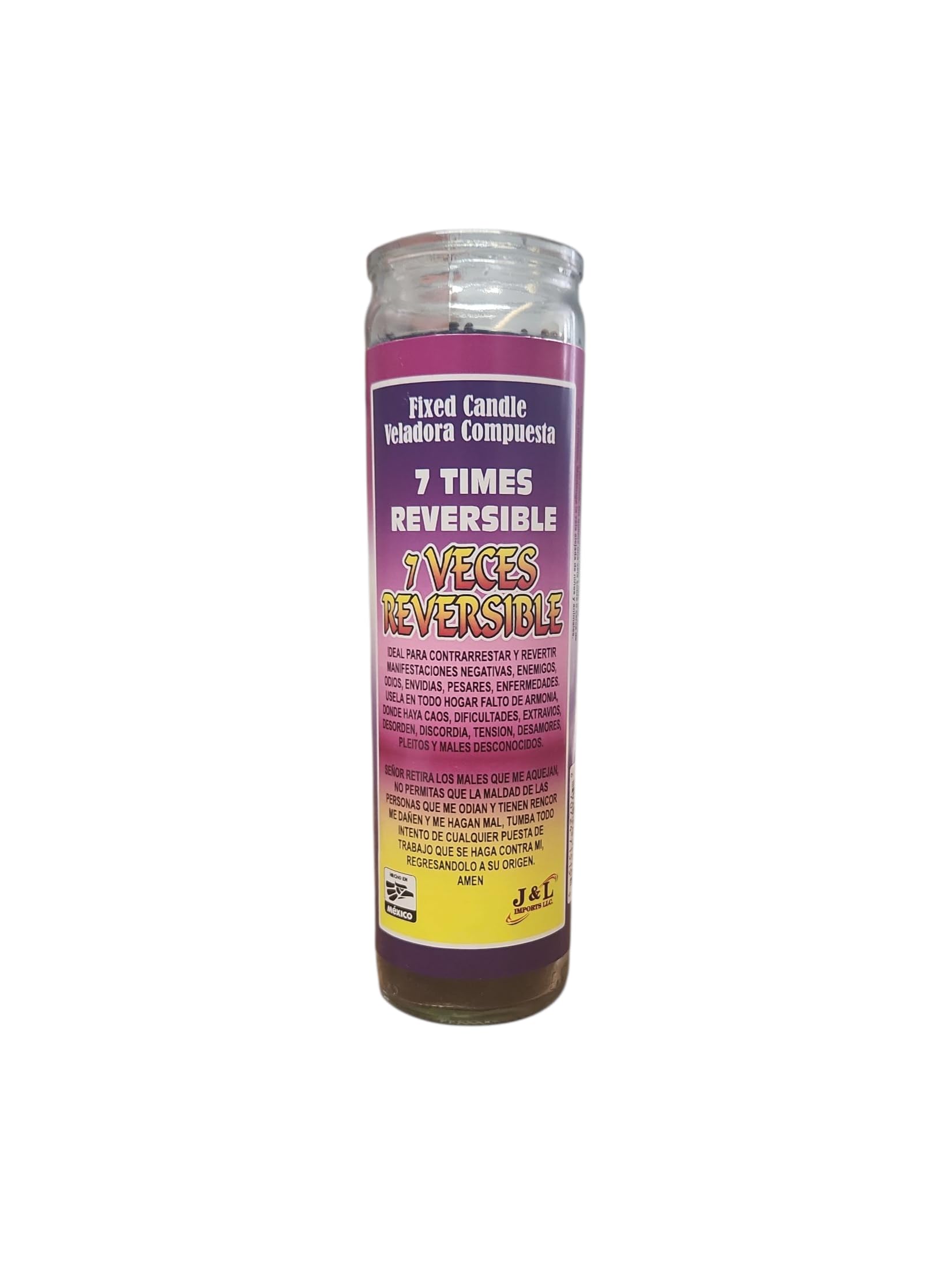 Amazon.com: 7 Veces Reversible Fixed Candle : Home & Kitchen