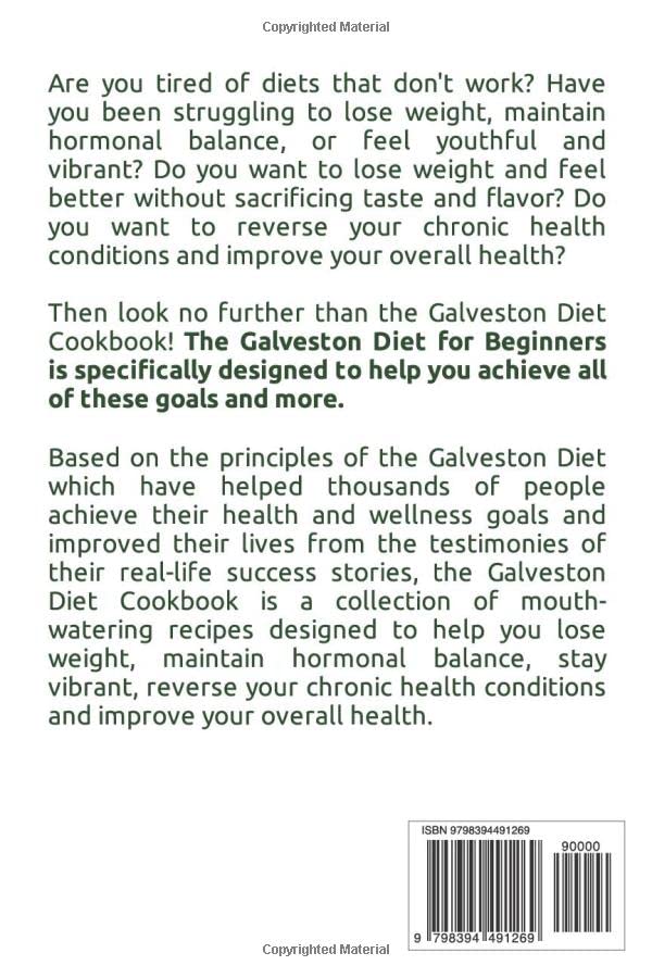 THE GALVESTON DIET COOKBOOK FOR BEGINNERS: The Ultimate Guide to Rapidly Burn Fat, Tame Hormonal Symptoms, and Transform Your Eating Habits with Flavorful 50+ Recipes| With 1-Week & 1-Month Meal Plan - Image 2
