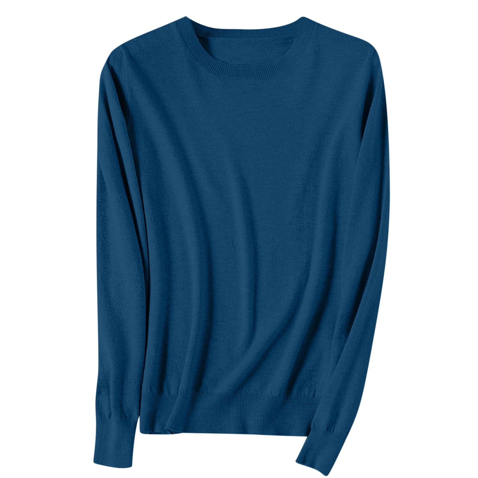 Cashmere Sweaters for Women 2025 Slim Fitted Crew Neck Business Casual Pullover Basic Fall Winter Warm Jumper Tops