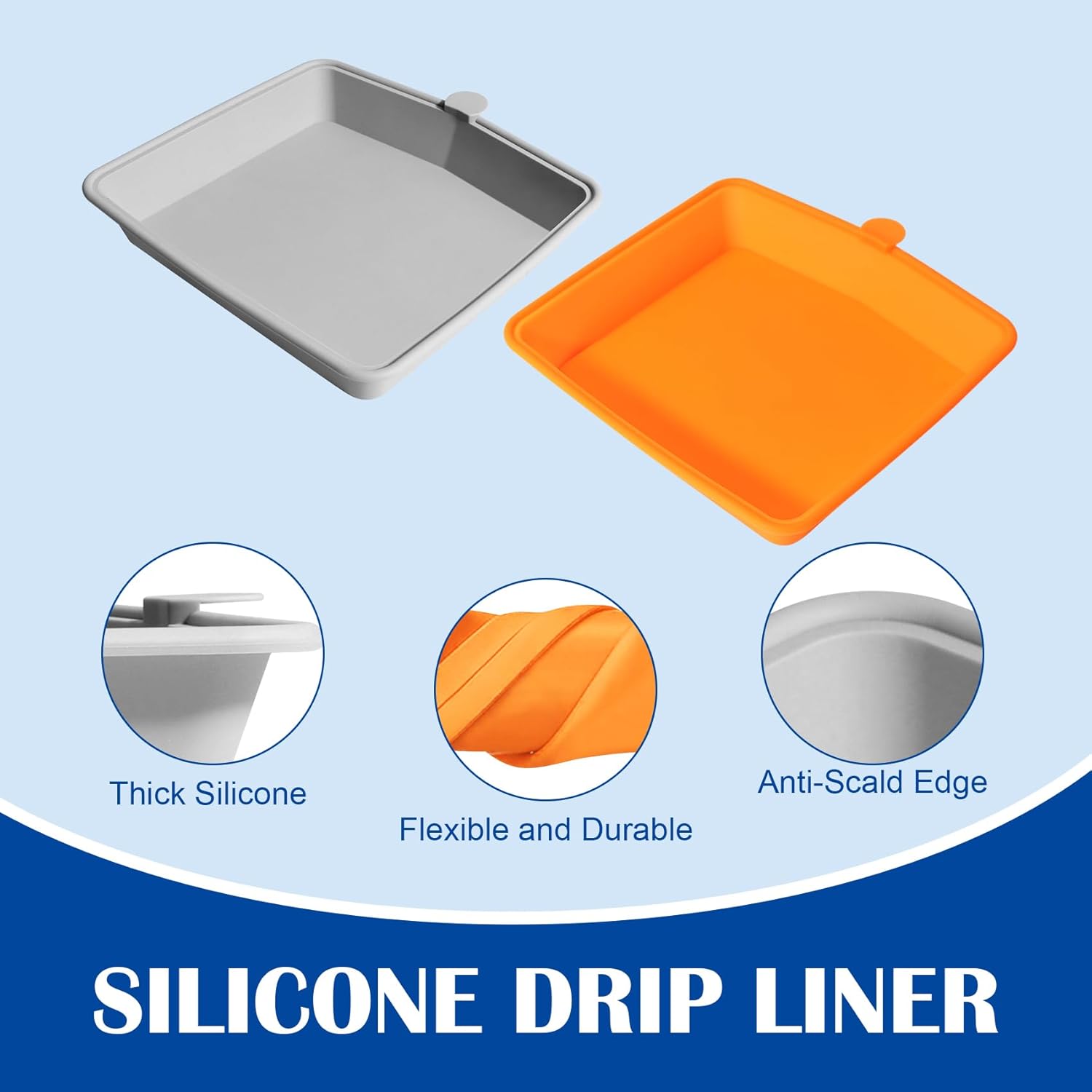 62006 Drip Pan for Napoleon TravelQ 285 Sreies TravelQ PRO285-BK Q285X-RD-1-A PRO285X-BK TQ285-BL-1 TQ240-BL Grill Parts Silicone Cup Liners/ Stainless Steel Grease Catcher for Napoleon 2 Burner Grill