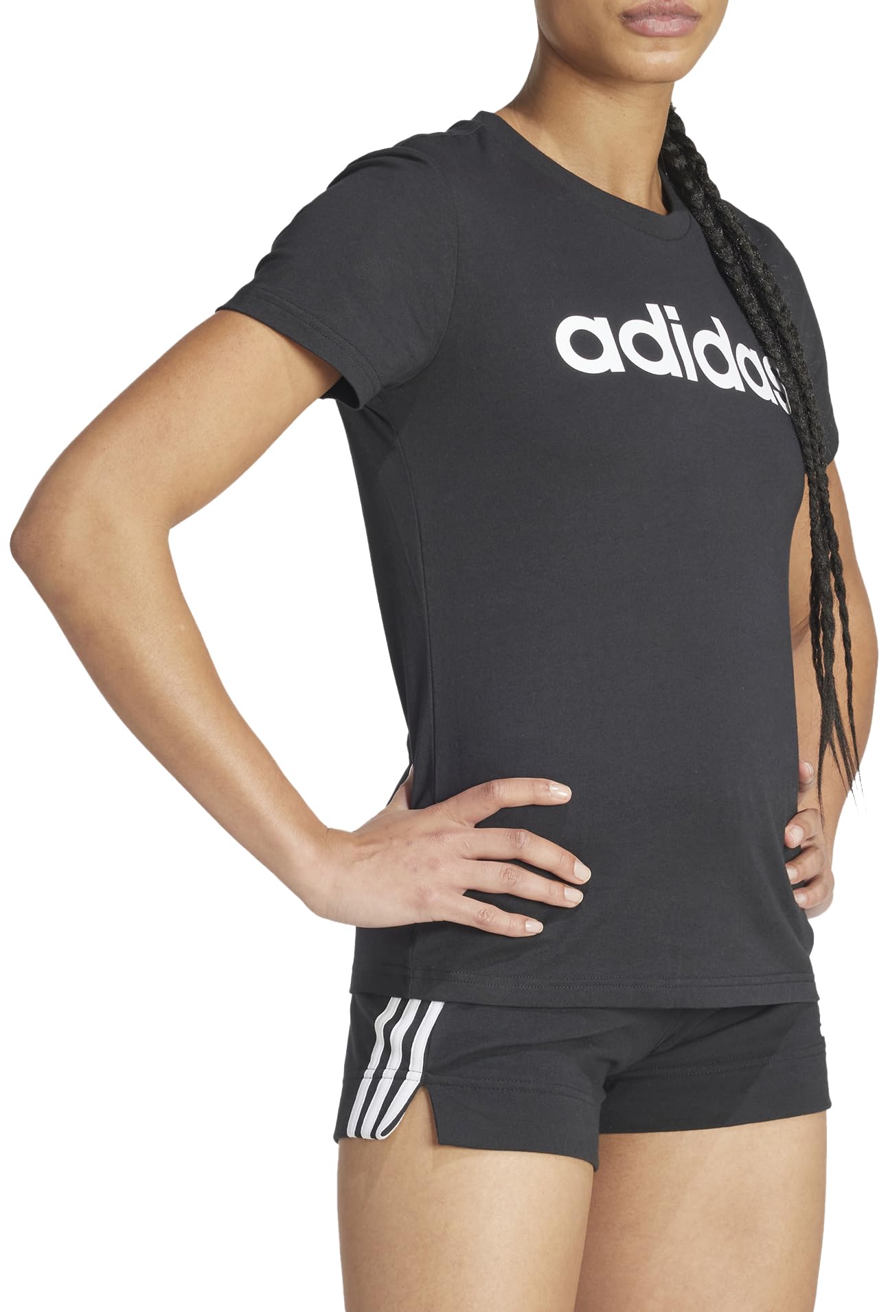 adidas Mujer Essentials High Waist Logo Leggings and Slim Logo T-Shirt