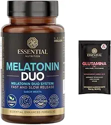 Melatonina Duo - Essential Nutrition - 120 Comprimidos Sublingual - Sabor menta + Amostra