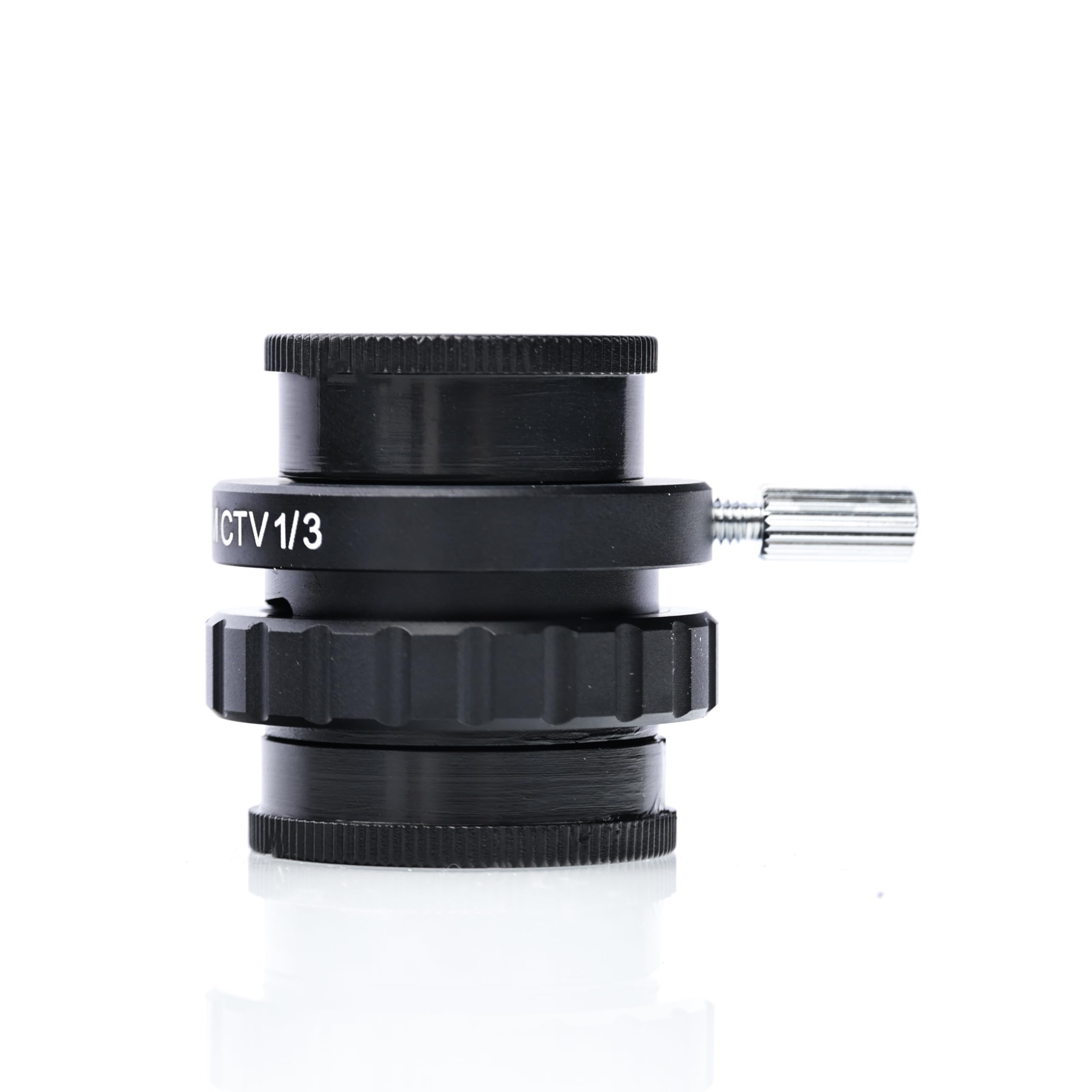 Rosfix Adattatore 1/3CTV per Microscopio Trinoculare – Obiettivo 0,3x, Montaggio 27,7mm/25mm C-Mount | Visione Ampia e Nitida | Accessorio per Microscopio Stereoscopico
