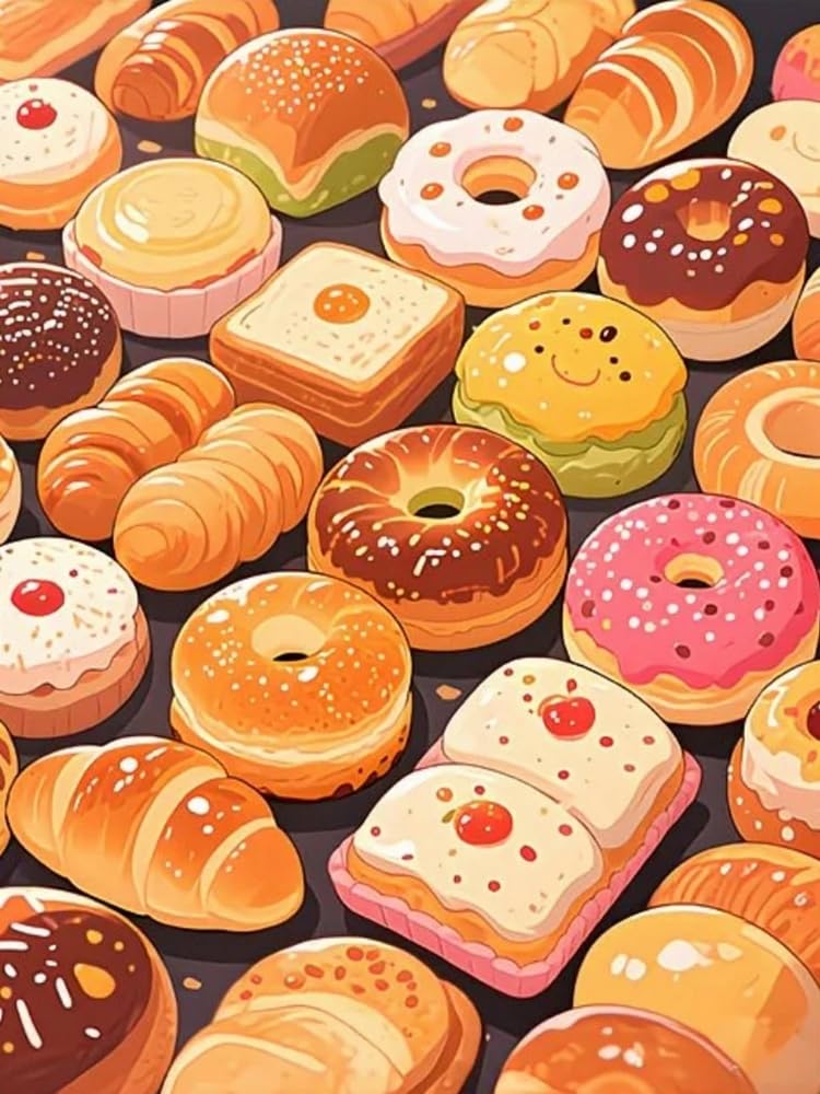 Weiniuniu Cross Stitch Kits For Adults Donut 11Ct Pre Printed Stamped Beginners Cross-Stitch Kit Diy Embroidery Kit Home Decor-40X50 Cm