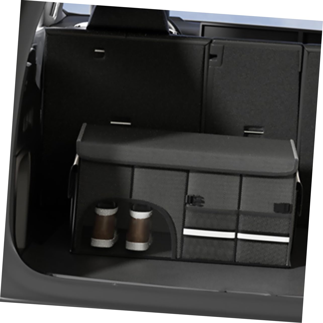 Cabilock Organizador Plegable de Gran Capacidad de Maletero para Coche de Tela Oxford Negra, con Múltiples Compartimentos para Camping y Uso en Maletero