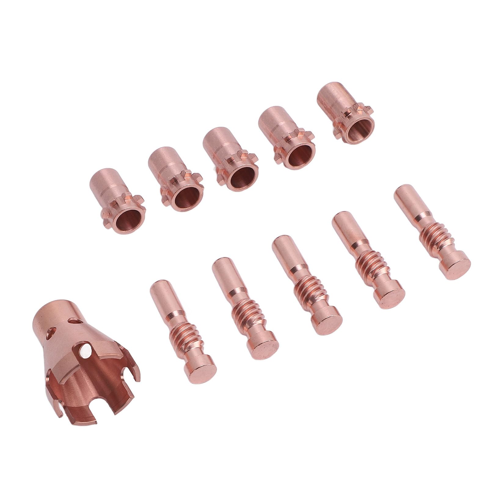 Kit de accesorios de soldadura Mig, consumibles de corte con puntas de electrodos, cubiertas protectoras, caja de almacenamiento para equipos de corte de soldadura compatibles