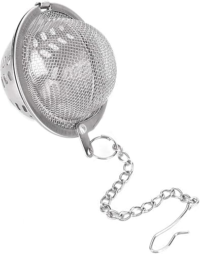 Tea Ball, 2pcs 304 Stainless Steel Strainer Reusable Ultra Fine Mesh Tea Ball Infuser Strainers with Hook Kitchen Accessory