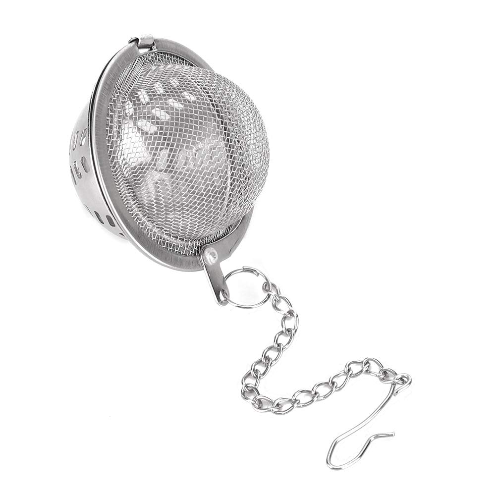 Tea Ball Strainer Infusers,2pcs Stainless Steel Strainer Reusable Tea Strainer Filters with Chain Hook