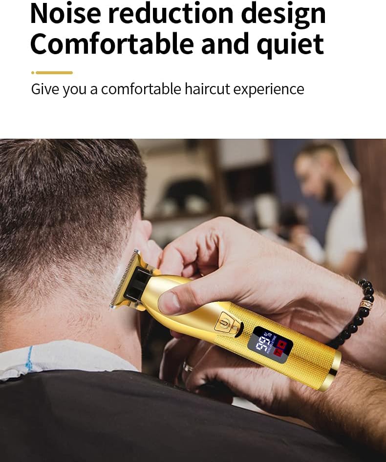 Electric Hair R Rs for Men Rechargeable Professional T-Shaped Contour Finishing Cutter Beard Trimmer Razor(Gold)