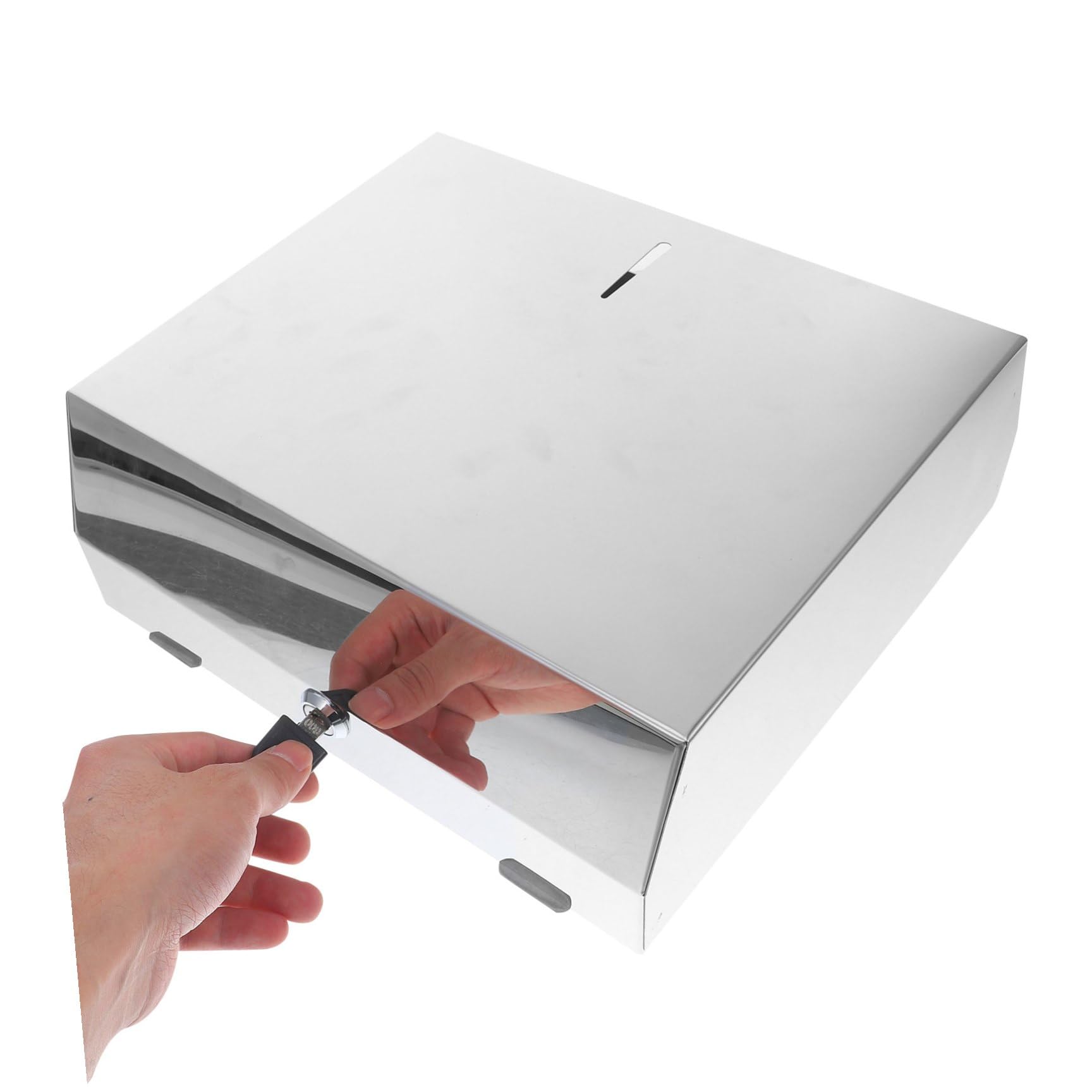 Edelstahl Papierhandtuchspender mit Wandmontage Toilettenpapierhalter für Öffentliche Plätze und Krankenhäuser Schnelle Papierspender Entnahme Silberfarbener Handtuchhalter