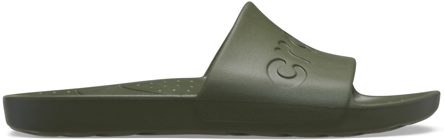 Crocs Unisex-Adult Slides, Army Green, 9 UK Men/10 UK Women