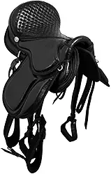 Cela para Cavalo Australiana Gel Preta Couro - Preta