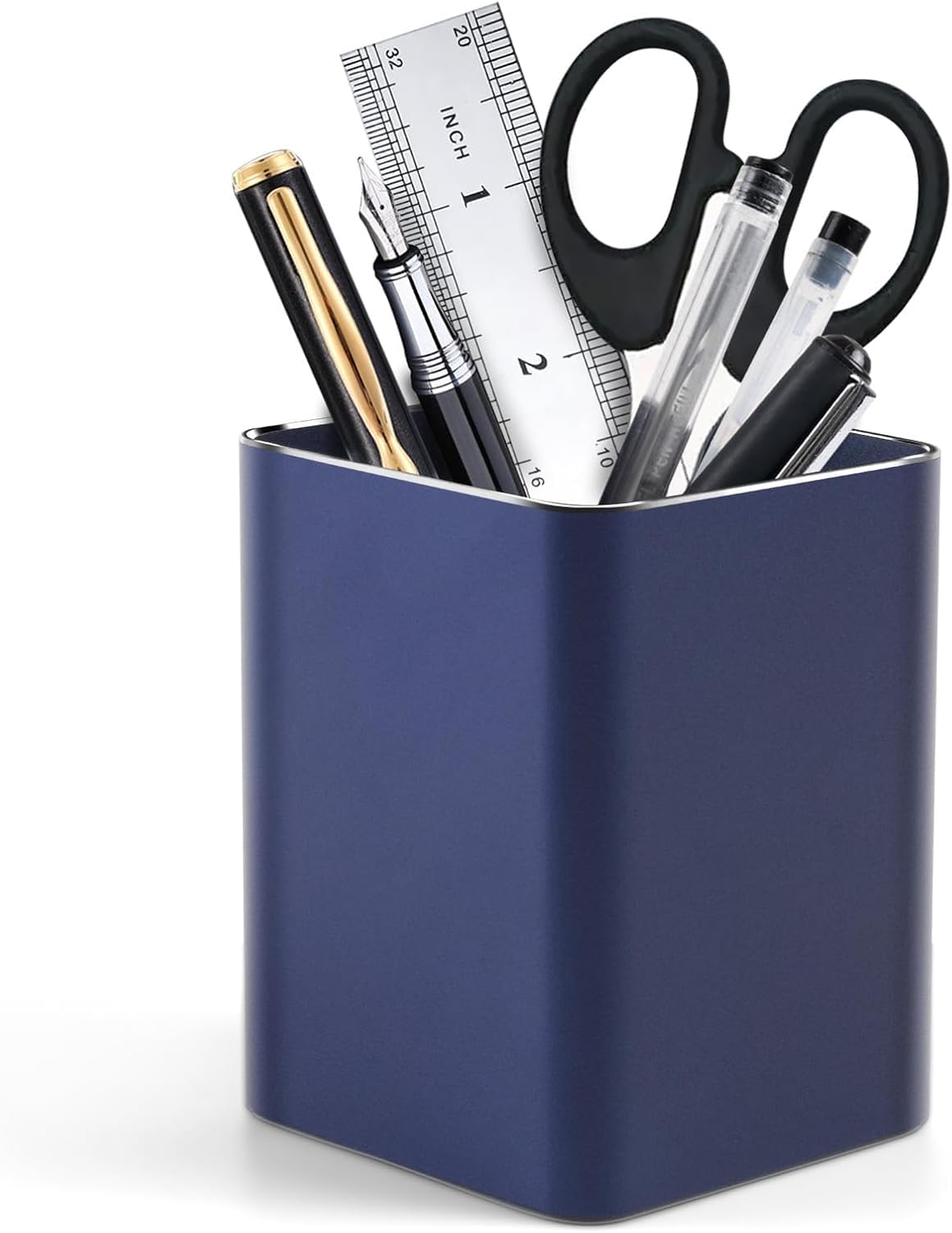 Portapenne, Portamatite for aula, Accessori da scrivania e prodotti for la conservazione, Portapenne in metallo for scrivania Organizer da tavolo rotondo in alluminio e scatola porta pennelli for truc