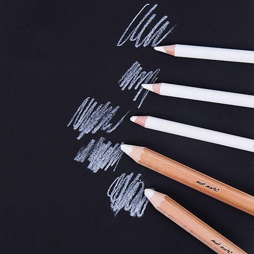 Miniatura 7 de YYMIYU Pluma de resaltado, lápiz de boceto blanco, lápiz de carbono, pintor de arte, 3 piezas