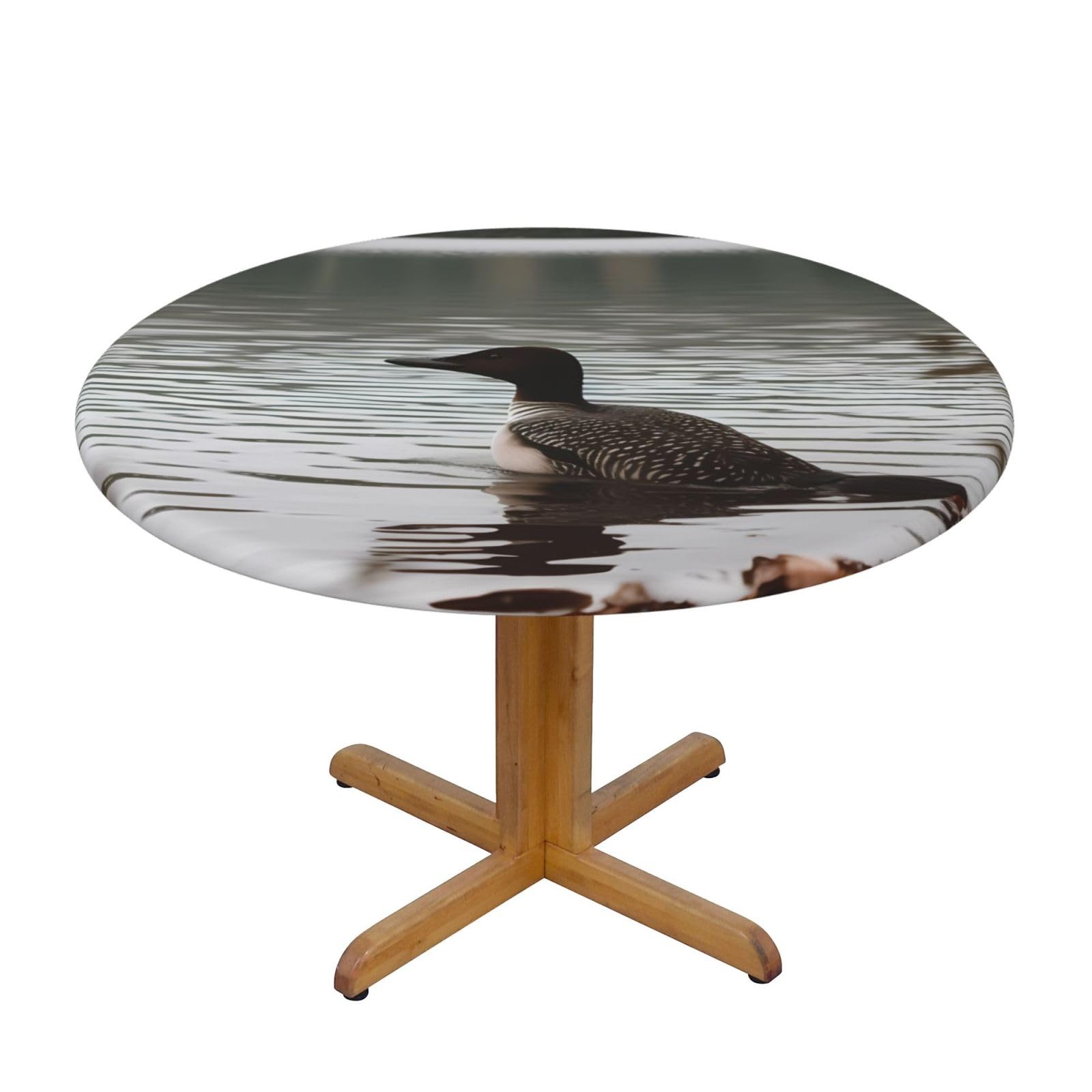 Nappe élastique imperméable Loon Nature oiseaux lavable pour table