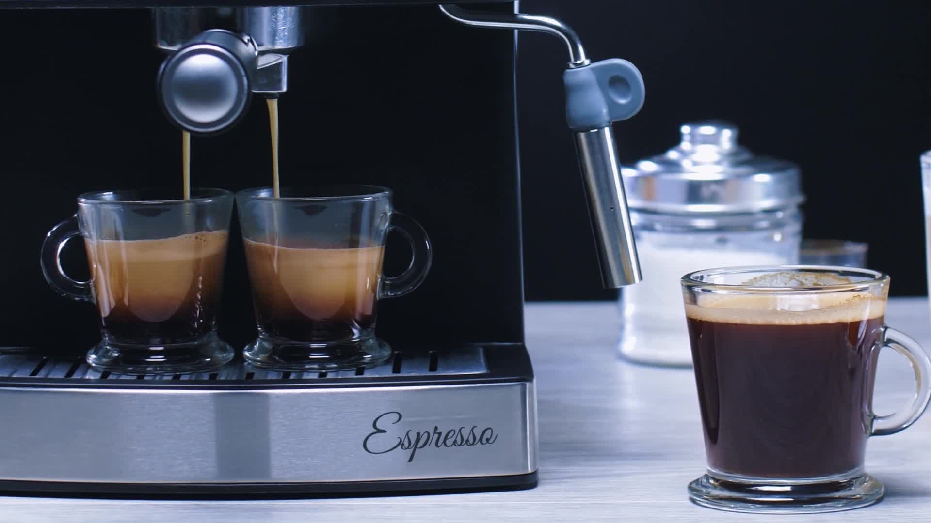 Orbegozo EX 3050 Cafetera espresso con bomba italiana de 20 bares de  presión, frontal de acero inoxidable, 850 W, 2 cups, Negro mate :  Amazon.es: Hogar y cocina