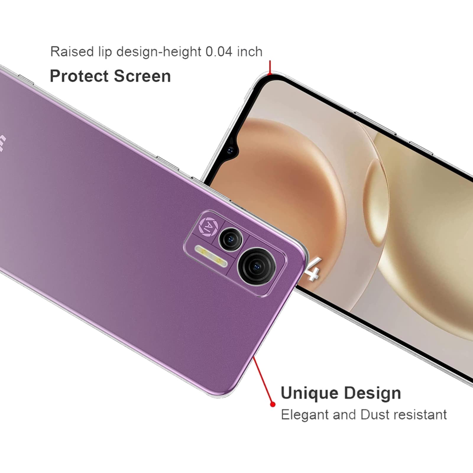 GEJEFA Cover per Ulefone Note 14/Note 14 PRO con Vetro Temperato, Morbido Silicone Custodie Protettivo TPU Gel Case, Antiurto Custodia, Non Ingiallente, Antiurto Custodia - Trasparente