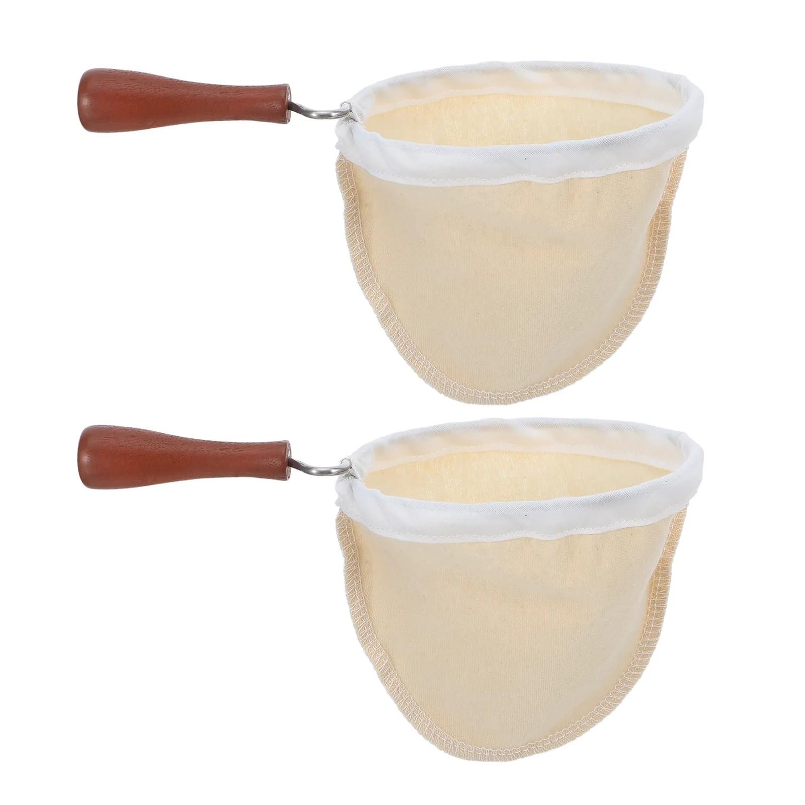 Filtro de café tela 2 piezas calcetín reutilizable Bolsa goteo lavable con mango madera for viajes camping Kit preparación portátil