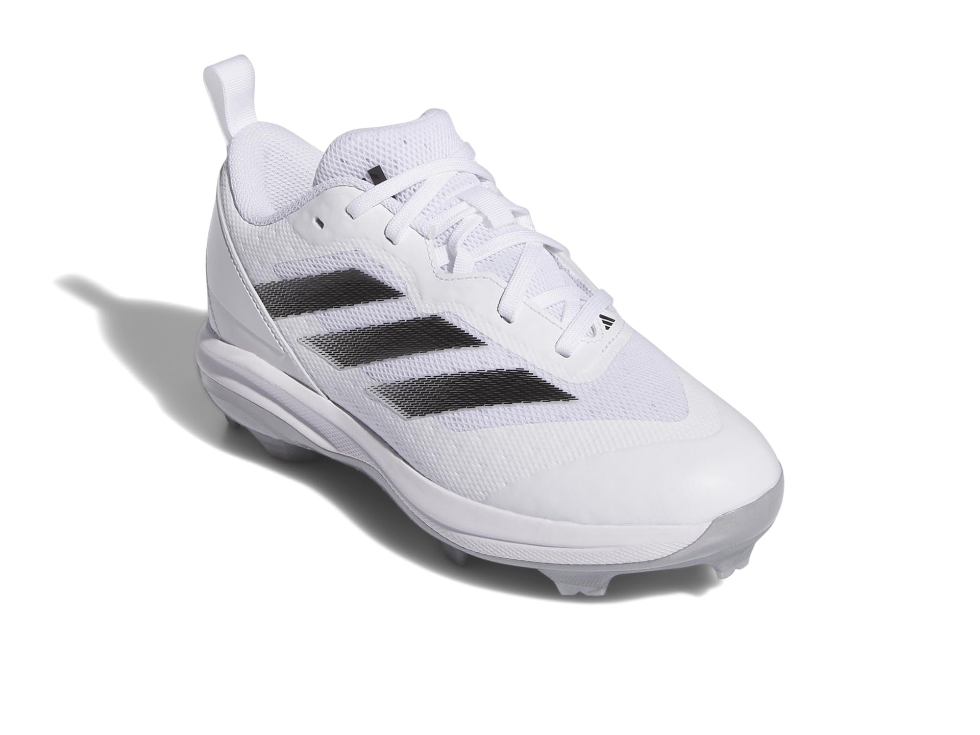 adidas Adizero Instinct Softball Sneaker, White/Black/Silver Metallic, 1 US Unisex Little Kid