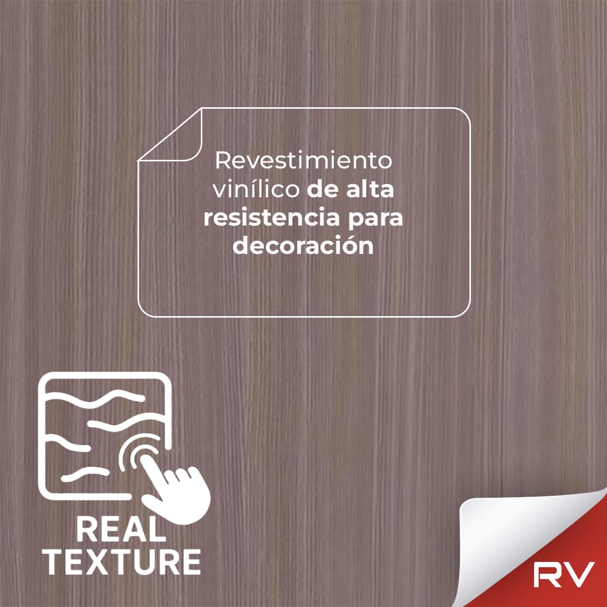 Revestimiento de Vinilo Autoadhesivo Profesional para Pared, Puertas, Muebles, Cocina y Baños – Ancho Exclusivo 124 cm – OAK Gris Ceniza – KW1642 – Envío desde España – 124 x 500 cm