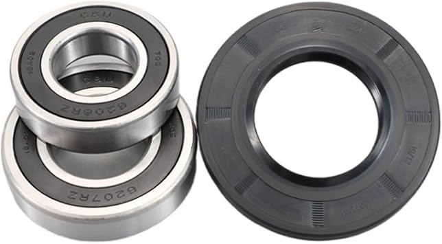 Drum Washing Machine Water Seal47 * 88 * 10/12+bearings 2 PCs6206 6207Oil Seal Sealing Ring Parts,Compatible For Midea